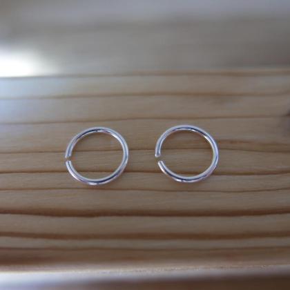 Silber Ohrringe | 925 Silber Creolen | 1 Stück | handgemacht - Image 4