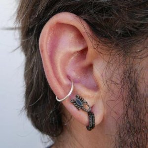 Conch Piercing Silber Ohrringe | 925 Sterling Silber | Ohrschmuck | 1 Stück