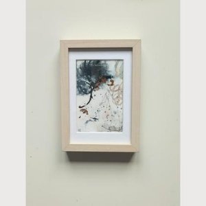 Mini Abstraktes Original Bild „schwarzgold“