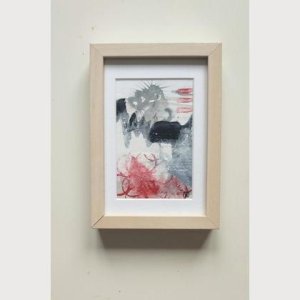 Mini Abstraktes Original Bild „Bergwetter“