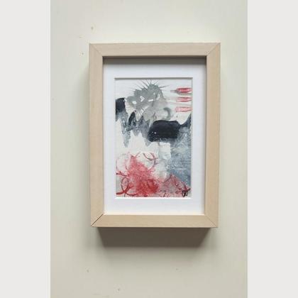 Mini Abstraktes Original Bild "Bergwetter"