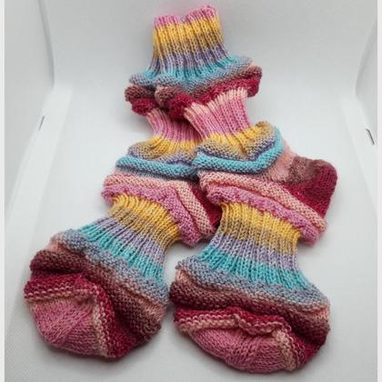 handgestrickte Glückssocken "pastell"