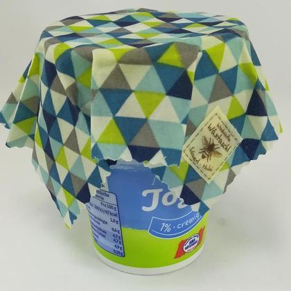 Bienenwachstuchset 2er Hirsch Blümchen rot S+M ca.18x18cm + ca.25x25cm - Image 3