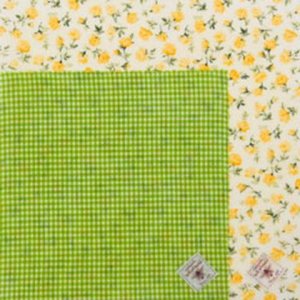 Bienenwachstuchset 2er Blümchen grünkariertl M+L ca.25x25cm + ca.33x33cm