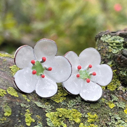 Ohrstecker Apfelblüte - Image 2