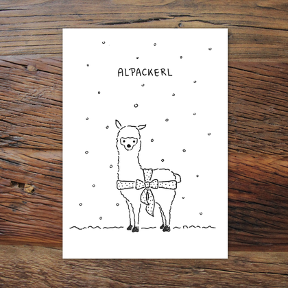 Alpackerl (Grußkarte)