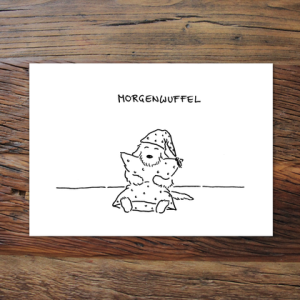 Morgenwuffel (Grußkarte)