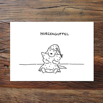 Morgenwuffel (Grußkarte)