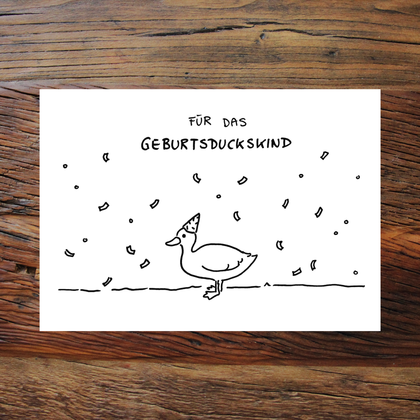 Geburtsduckskind (Grußkarte)