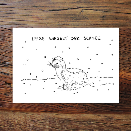 Leise wieselt der Schnee (Grußkarte)