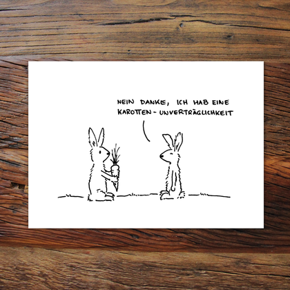 Karottenunverträglichkeit (Grußkarte)