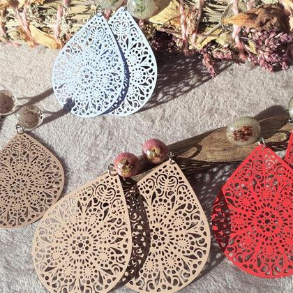 Ohrschmuck Boho-Style (beige) - Image 2