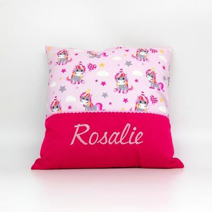 Kuschelpolster Einhörner pink Geschenk Taufe Geburt