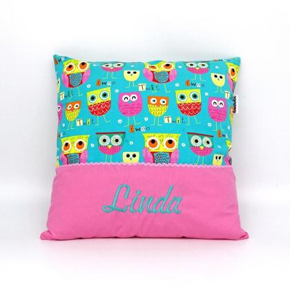 Kuschelpolster Eulen Geschenk Taufe Geburt