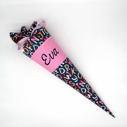 Schultüte "Buchstaben marine" 35 cm