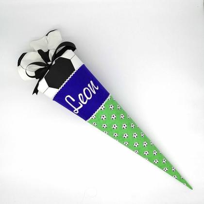 Schultüte "Fußball blau grün" 70 cm