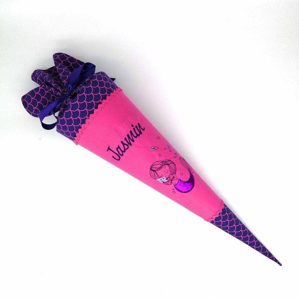 Schultüte Meerjungfrau 70 cm pink lila passend zu Perlentauchbär