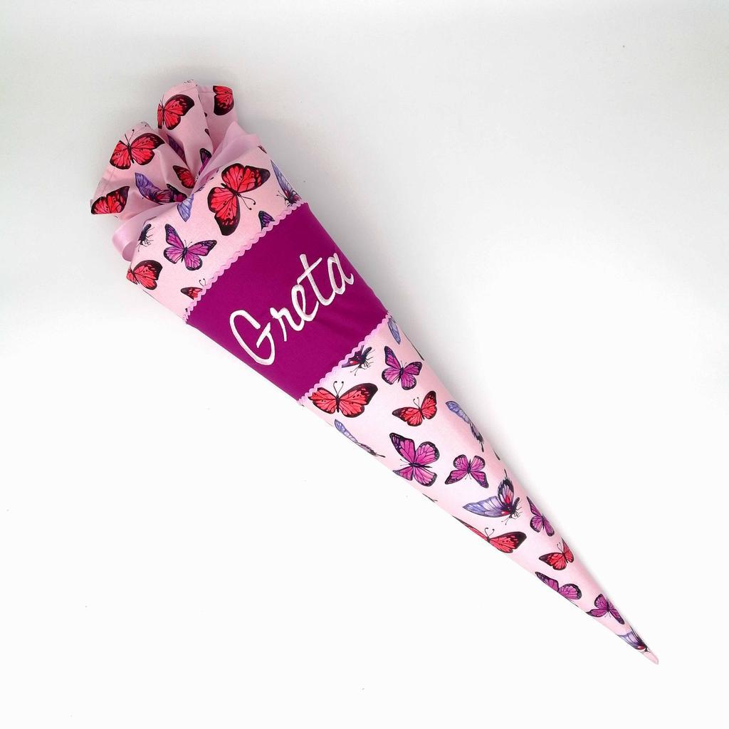 Schultüte "Schmetterlinge groß" 70 cm