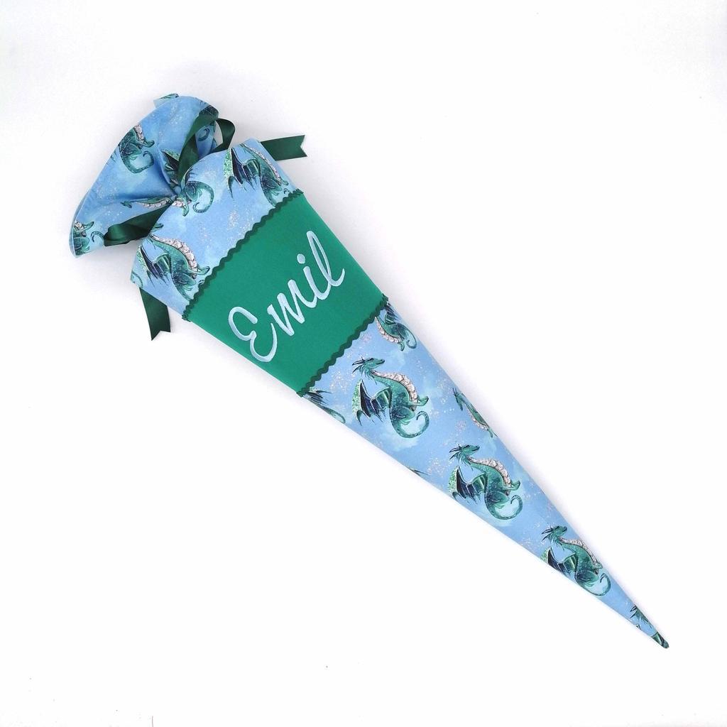 Schultüte "Drachen grün" 35 cm Kindergartentüte Geschwistertüte - Image 4