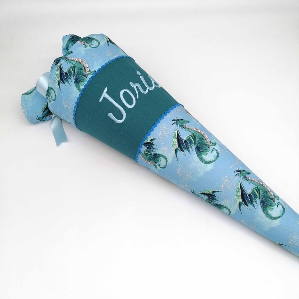 Schultüte "Drachen grün" 35 cm Kindergartentüte Geschwistertüte - Image 2