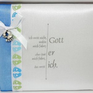 Taufbrief Gott mich führt mit Babyfusserl: Nathan-Felix