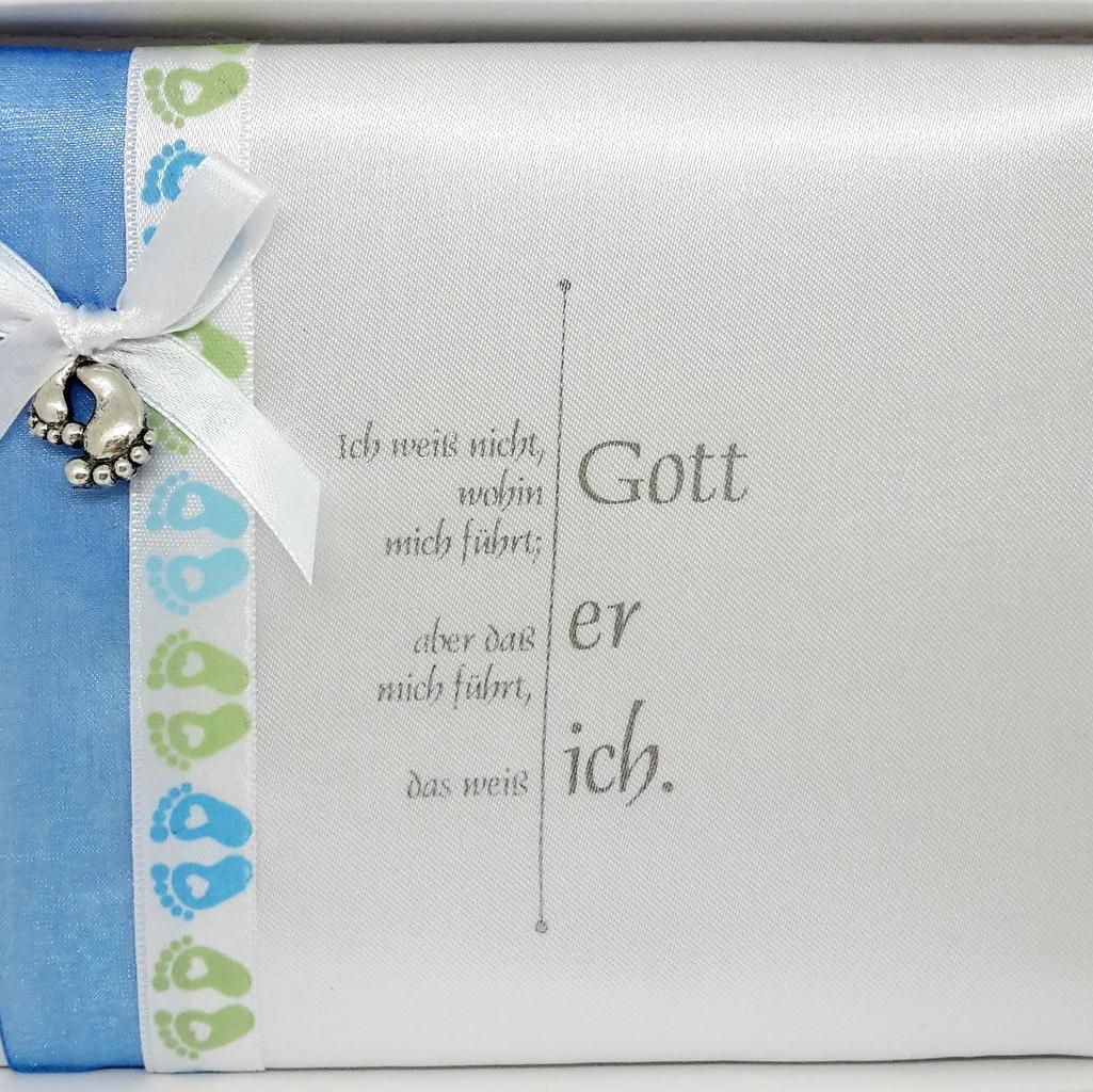 Taufbrief Gott mich führt mit Babyfusserl: Nathan-Felix