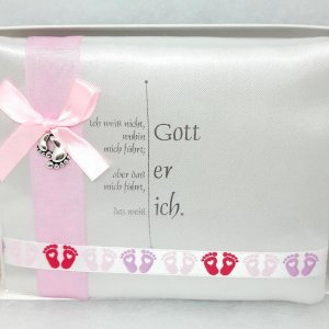 Taufbrief Gott mich führt mit Babyfusserl: Yael-Marlene