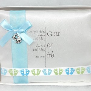 Taufbrief Gott mich führt mit Babyfusserl: Nathan-Daniel