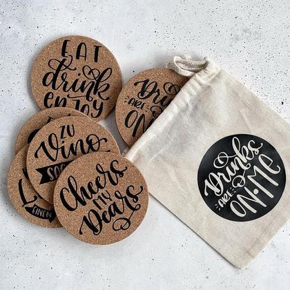 Glasuntersetzer 6er-Set Kork