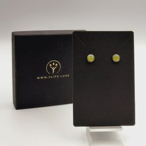 Traumhaft elegant – Ohrhänger Edelstahl mit Lizardit 8mm DM