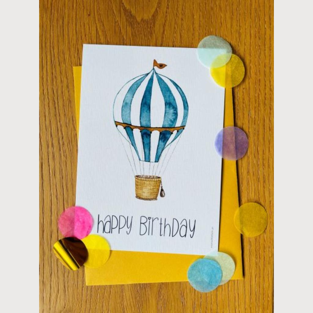 Grußkarte "Heißluftballon"