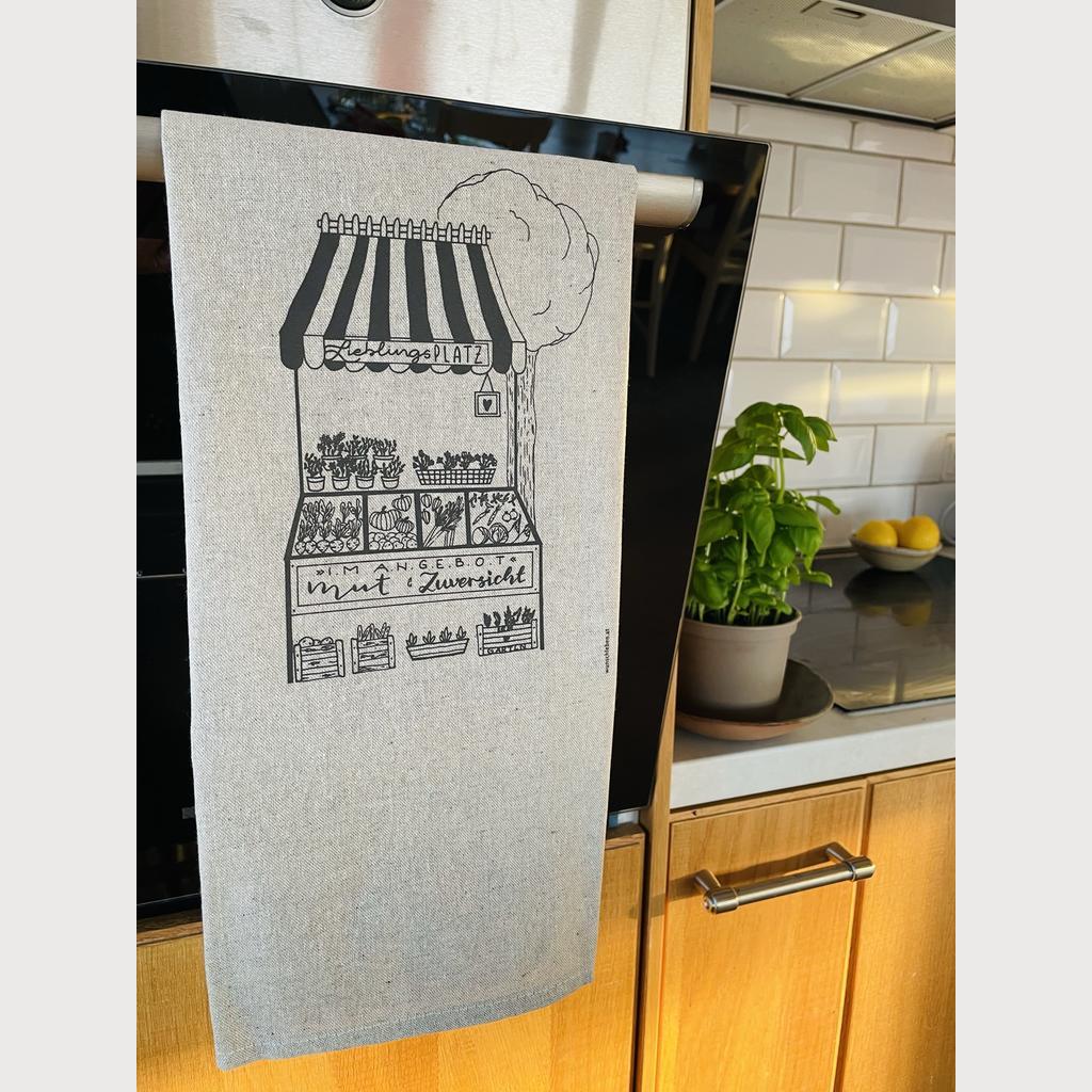 Recyceltes Geschirrtuch "Marktstand" - Image 3