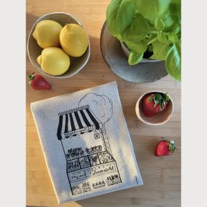 Recyceltes Geschirrtuch „Marktstand“