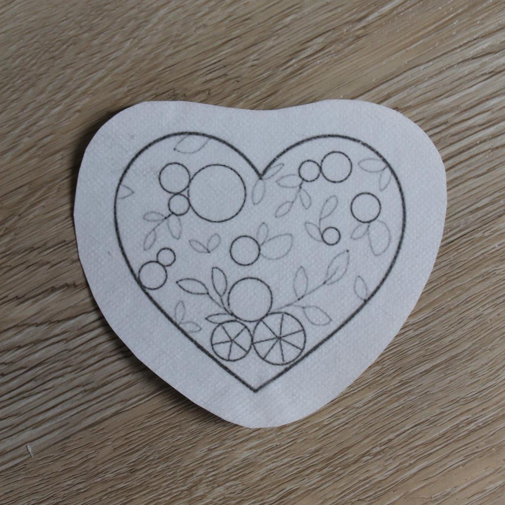 Stick&Stitch "Blumenherz" (wasserlösliche