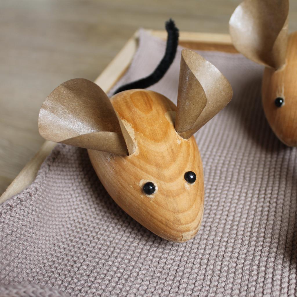 Maus aus Holz, Mäuschen - Image 3