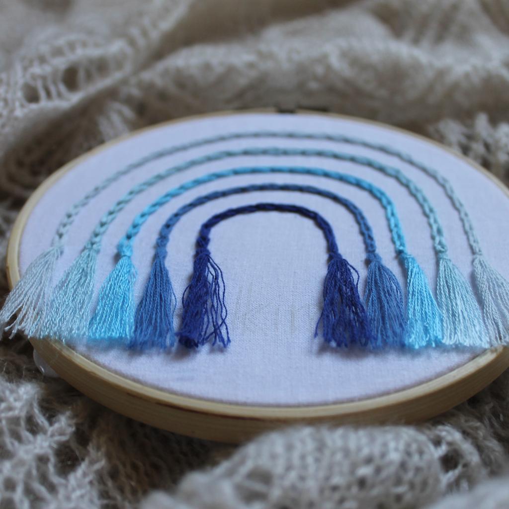 Stickbild, Regenbogen, blue rainbow - Image 4