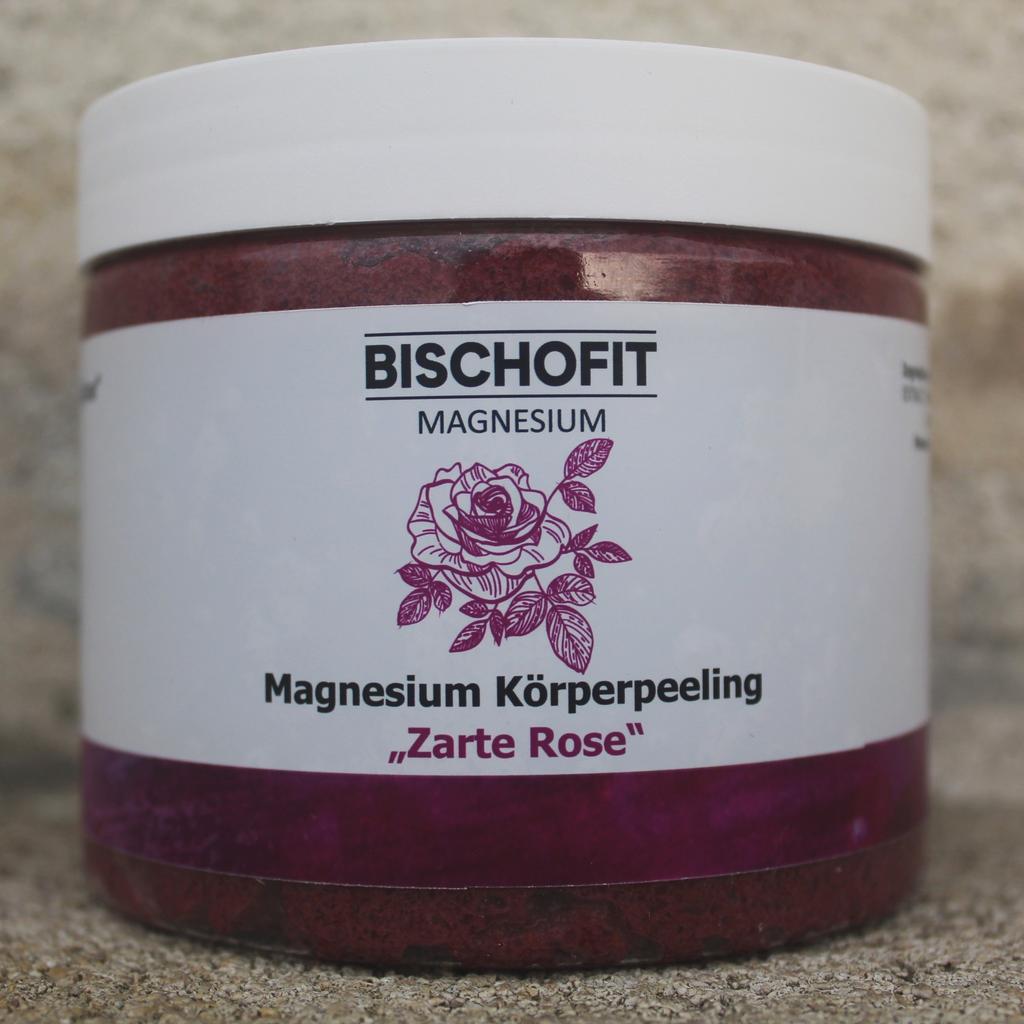 Magnesium Körperpeeling „zarte Rose“