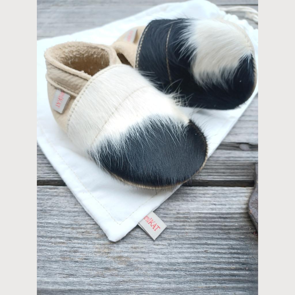 Krabbelschuhe Kuhfell Gr 20/21