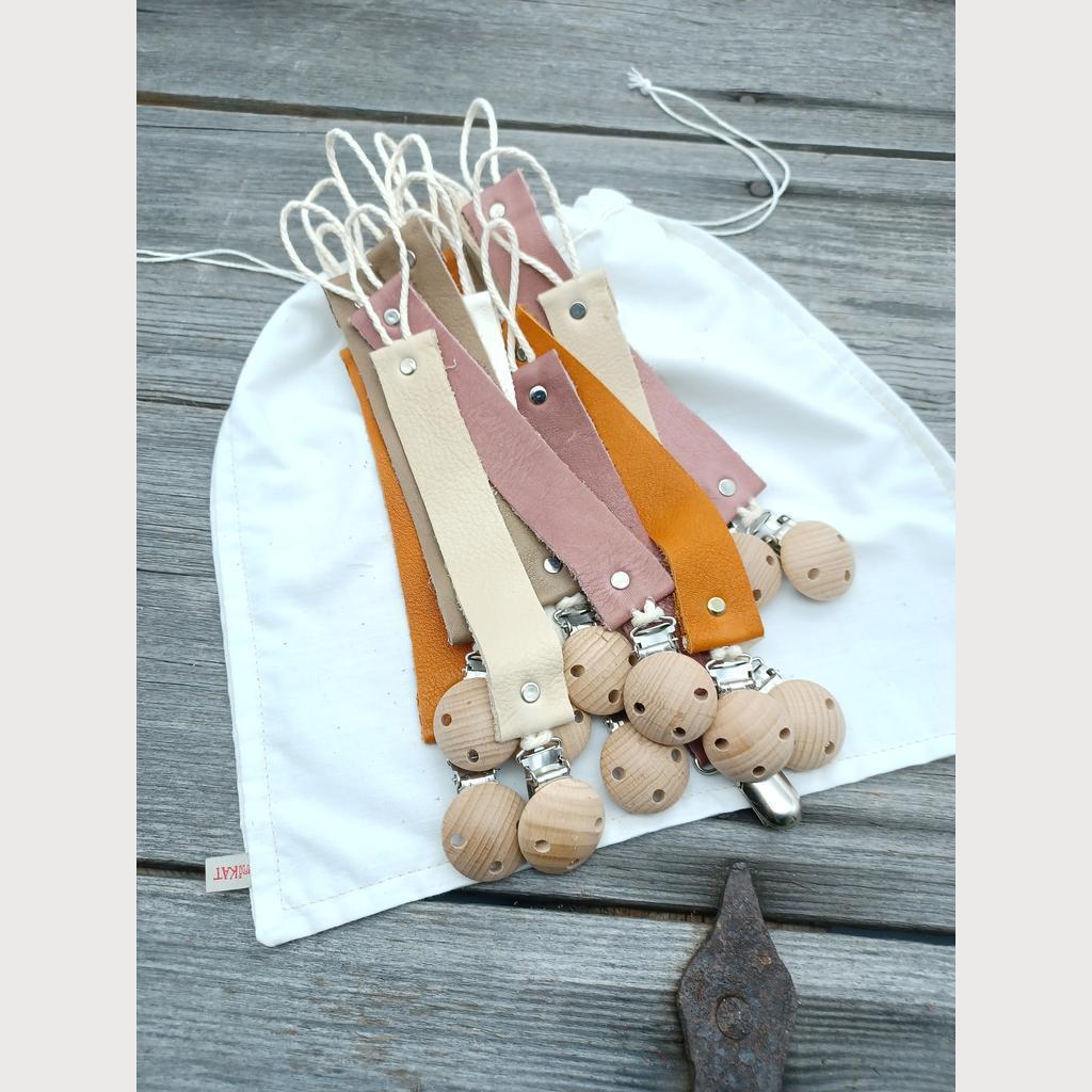 Schnullerband Naturleder