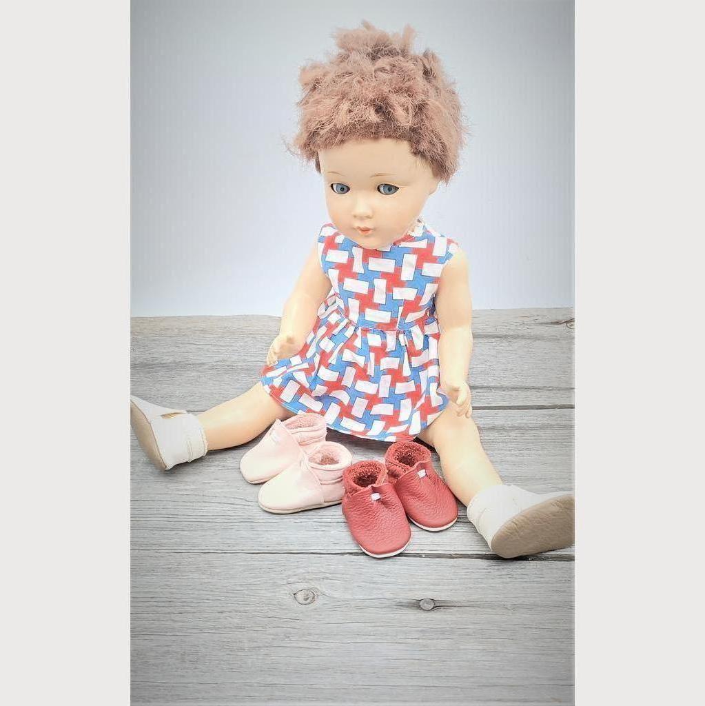 Puppenschuhe aus Leder
