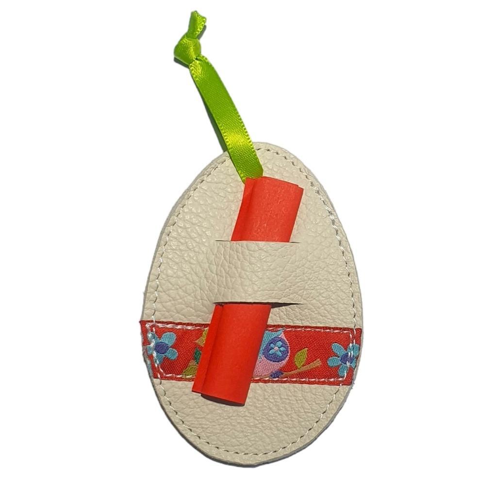 Leder-Osterei als Verpackung + Deko