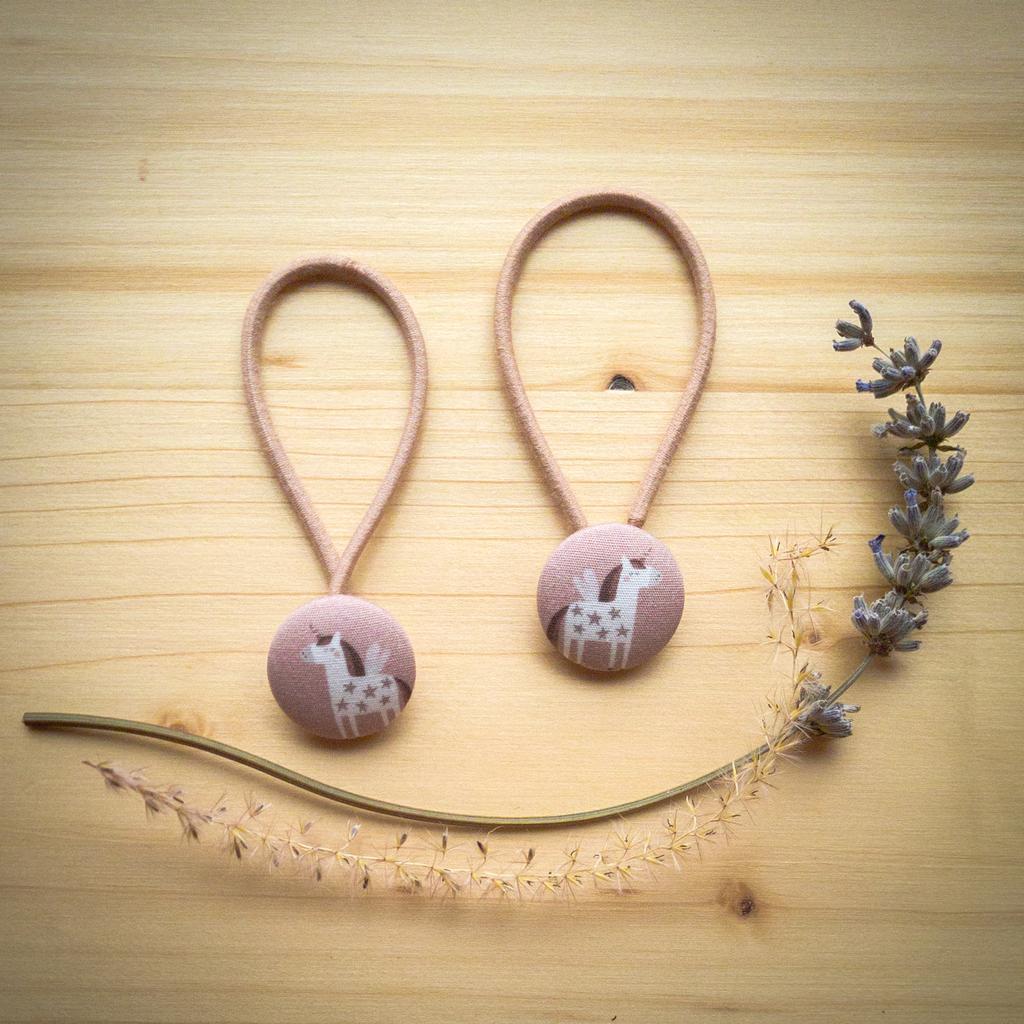 Einhorn Haargummis - 2er Set