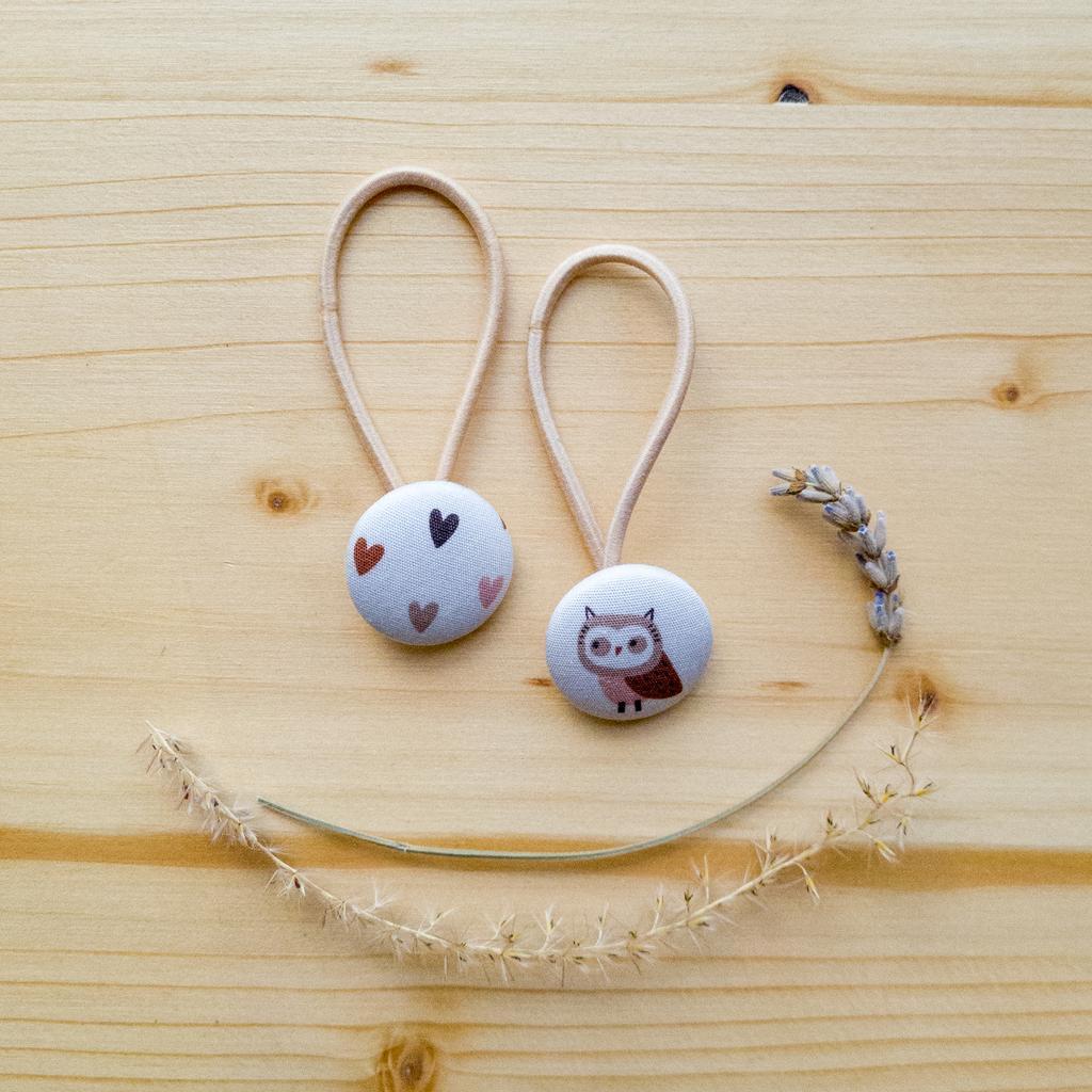 Eule & Herzen Haargummis - 2er Set