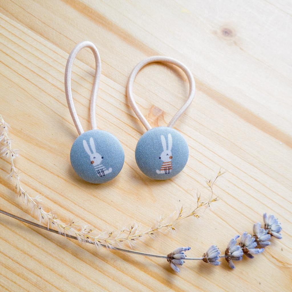 Ostern-Hasen Haargummis - 2er Set