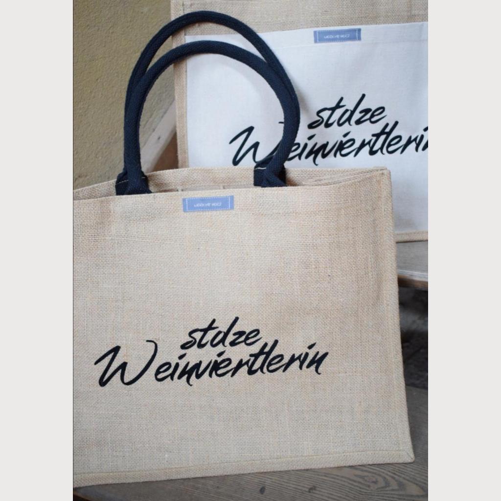 Jute Shopper Klassik stolze Weinviertlerin