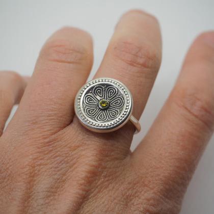 Aufgeknöpft Ring mit Turmalin - Image 2