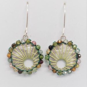 Verwickelt Ohrringe klein grün