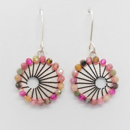 Verwickelt Ohrringe klein rosa