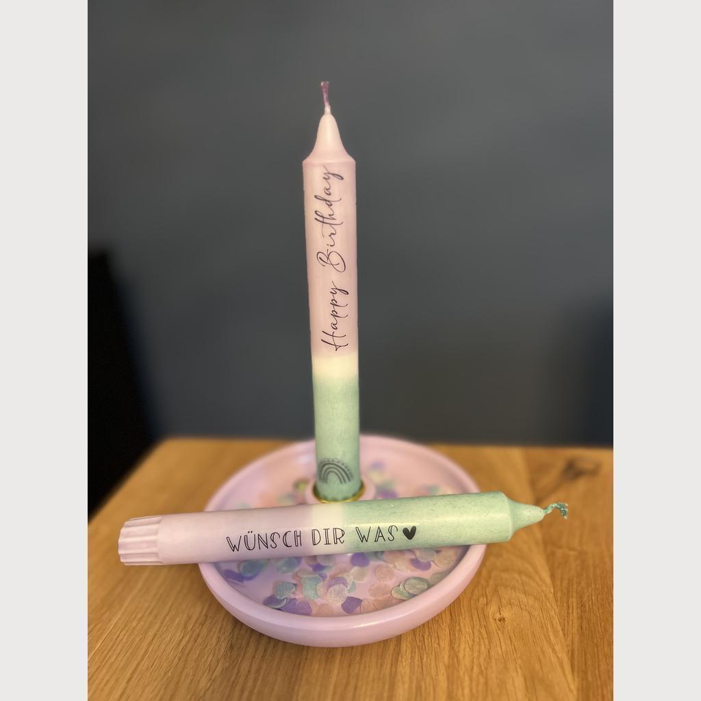 Stabkerze Geburtstag dip dye