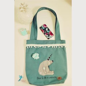 Einkaufstasche Einhornbär